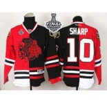 nhl jerseys chicago blackhawks #10 sharp black-red-1[split][the skeleton head][2015 stanley cup]