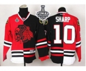 nhl jerseys chicago blackhawks #10 sharp black-red-1[split][the skeleton head][2015 stanley cup]