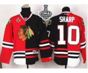 nhl jerseys chicago blackhawks #10 sharp black-red[split][2015 stanley cup]