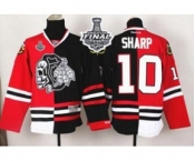 nhl jerseys chicago blackhawks #10 sharp black-red[split][the skeleton head][2015 stanley cup]