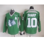 nhl jerseys chicago blackhawks #10 sharp green[2015 new]