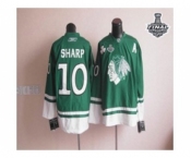 nhl jerseys chicago blackhawks #10 sharp green[2015 stanley cup][patch A]