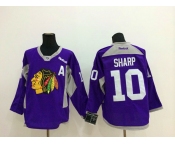 nhl jerseys chicago blackhawks #10 sharp purple