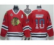 nhl jerseys chicago blackhawks #10 sharp red[national flag version][2015 stanley cup][patch A]