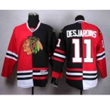 nhl jerseys chicago blackhawks #11 desjardins black-red[split][desjardins]