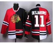 nhl jerseys chicago blackhawks #11 desjardins black-red[split][desjardins]
