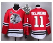 nhl jerseys chicago blackhawks #11 desjardins red[the skeleton head][desjardins][2015 stanley cup]
