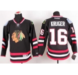 nhl jerseys chicago blackhawks #16 kruger black[2014 new stadium][kruger]