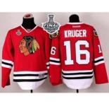 nhl jerseys chicago blackhawks #16 kruger red[2015 stanley cup][kruger]