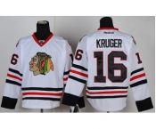 nhl jerseys chicago blackhawks #16 kruger white[kruger]