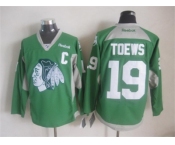nhl jerseys chicago blackhawks #19 janathan toews green[2015 new][patch C]