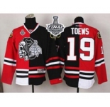 nhl jerseys chicago blackhawks #19 toews black-red-1[split][the skeleton head][2015 stanley cup]