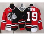 nhl jerseys chicago blackhawks #19 toews black-red-1[split][the skeleton head][2015 stanley cup]