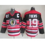 nhl jerseys chicago blackhawks #19 toews black-red[75th][patch C]