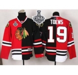 nhl jerseys chicago blackhawks #19 toews black-red[split][2015 stanley cup]