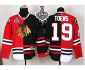 nhl jerseys chicago blackhawks #19 toews black-red[split][2015 stanley cup]