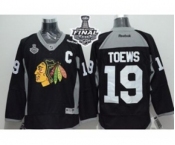 nhl jerseys chicago blackhawks #19 toews black[2015 new][2015 stanley cup][patch C]