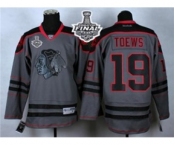 nhl jerseys chicago blackhawks #19 toews grey[2015 stanley cup][patch C]
