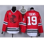 nhl jerseys chicago blackhawks #19 toews red-1[the skeleton head][2015 stanley cup]