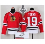 nhl jerseys chicago blackhawks #19 toews red Autographed[2015 stanley cup]