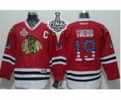 nhl jerseys chicago blackhawks #19 toews red[patch C][national flag version][2015 stanley cup]