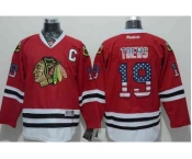 nhl jerseys chicago blackhawks #19 toews red[patch C][national flag version]