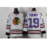 nhl jerseys chicago blackhawks #19 toews white[number purple]