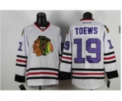 nhl jerseys chicago blackhawks #19 toews white[number purple]