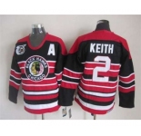 nhl jerseys chicago blackhawks #2 keith black-red[75th][patch A]