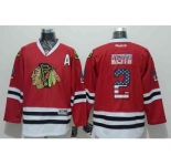 nhl jerseys chicago blackhawks #2 keith red[patch A][national flag version]