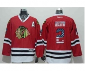 nhl jerseys chicago blackhawks #2 keith red[patch A][national flag version]