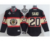 nhl jerseys chicago blackhawks #20 saad black New Third[2015 stanley cup]