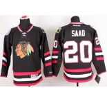 nhl jerseys chicago blackhawks #20 saad black[2014 new stadium]