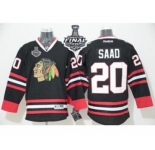 nhl jerseys chicago blackhawks #20 saad black[2015 stanley cup]