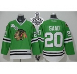 nhl jerseys chicago blackhawks #20 saad green[2015 stanley cup]