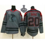 nhl jerseys chicago blackhawks #20 saad grey[2015 stanley cup]