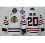 nhl jerseys chicago blackhawks #20 saad white[2015 stanley cup]