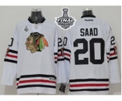 nhl jerseys chicago blackhawks #20 saad white[2015 winter classic][2015 stanley cup]
