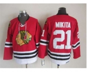 nhl jerseys chicago blackhawks #21 mikita red[m&n]