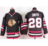 nhl jerseys chicago blackhawks #28 smith black[2014 new stadium]