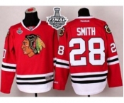 nhl jerseys chicago blackhawks #28 smith red[2015 stanley cup]