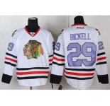 nhl jerseys chicago blackhawks #29 bickell white[number purple]