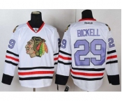 nhl jerseys chicago blackhawks #29 bickell white[number purple]