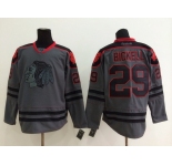 nhl jerseys chicago blackhawks #29 blckell grey[charcoal cross check]