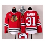 nhl jerseys chicago blackhawks #31 raanta red Autographed[2015 stanley cup][raanta]