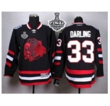 nhl jerseys chicago blackhawks #33 darling black[the skeleton head][2015 stanley cup][darling]