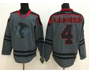 nhl jerseys chicago blackhawks #4 hjalmarsson grey[charcoal cross check]