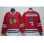 nhl jerseys chicago blackhawks #4 hjalmarsson red[national flag version]
