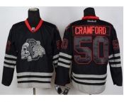 nhl jerseys chicago blackhawks #50 crawford black ice[the skeleton head]