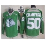 nhl jerseys chicago blackhawks #50 crawford green[2015 new][2015 stanley cup]